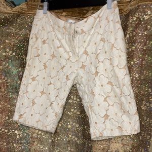 ECI gorgeous off white/beige lining lace shorts—4